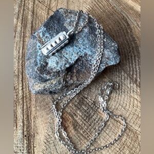 Sterling bar necklace